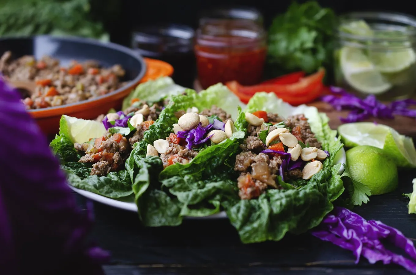 Ground Duck Asian Lettuce Wraps